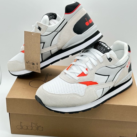 Scarpe Diadora N92 Advance Uomo - Sneakers Sportive In Tessuto Beige, Stile Vintage Anni '80